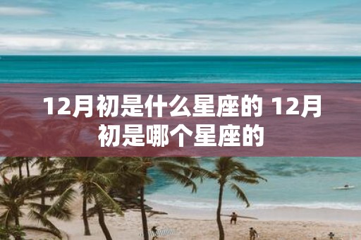 12月初是什么星座的 12月初是哪个星座的