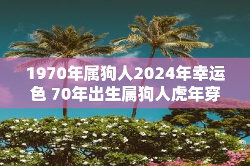1970年属狗人2025年幸运色 70年出生属狗人虎年穿什么颜色衣服好
