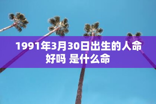 1991年3月30日出生的人命好吗 是什么命