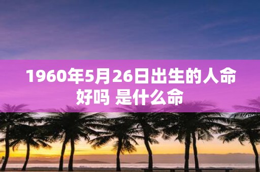 1960年5月26日出生的人命好吗 是什么命
