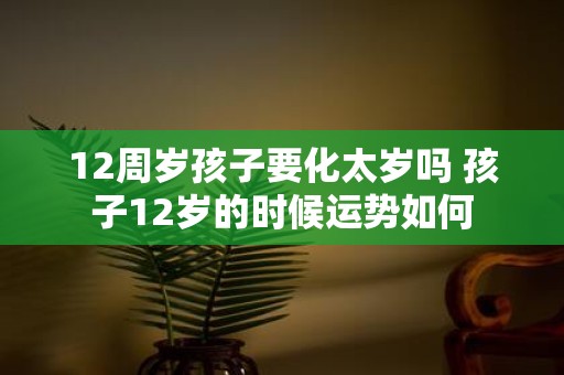 12周岁孩子要化太岁吗 孩子12岁的时候运势如何