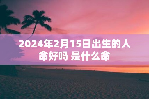 2025年2月15日出生的人命好吗 是什么命