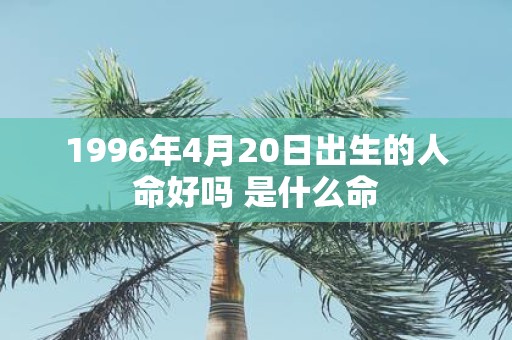 1996年4月20日出生的人命好吗 是什么命