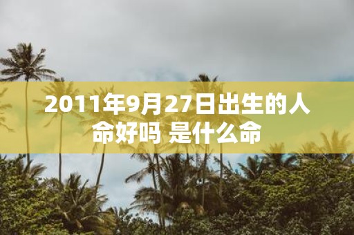 2011年9月27日出生的人命好吗 是什么命