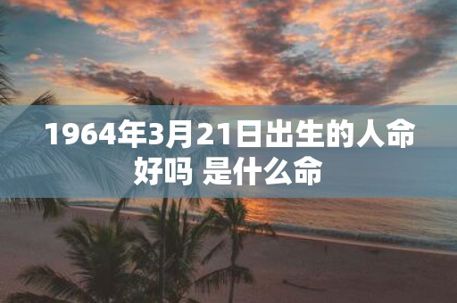 1964年3月21日出生的人命好吗 是什么命
