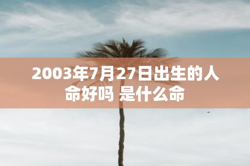 2003年7月27日出生的人命好吗 是什么命