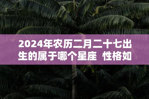 2025年农历二月二十七出生的属于哪个星座 性格如何