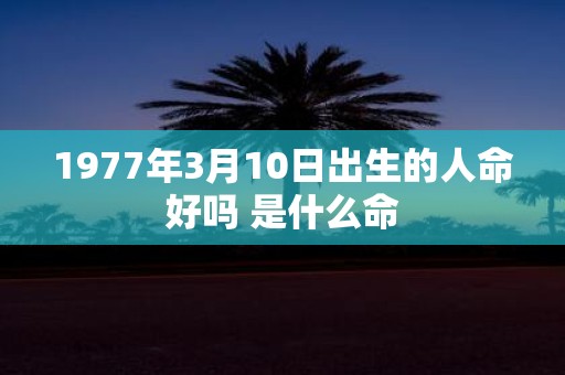 1977年3月10日出生的人命好吗 是什么命