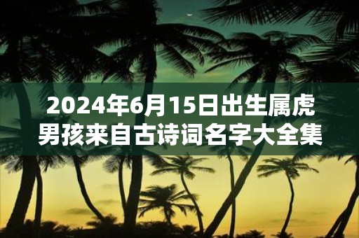 2025年6月15日出生属虎男孩来自古诗词名字大全集