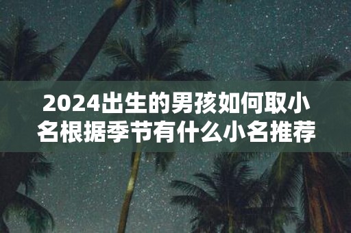 2025出生的男孩如何取小名根据季节有什么小名推荐