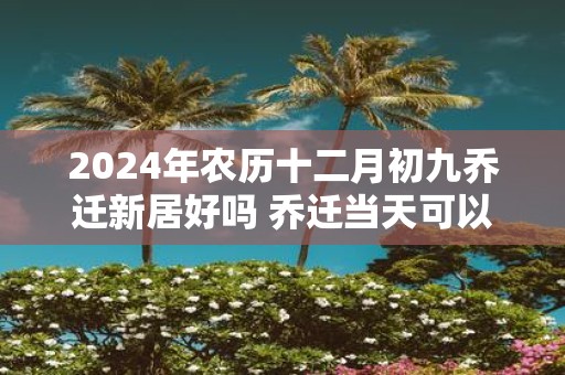2025年农历十二月初九乔迁新居好吗 乔迁当天可以扫地吗