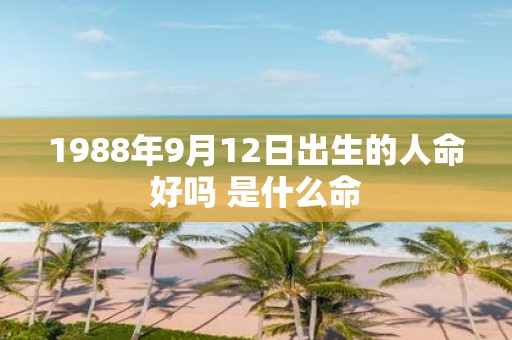 1988年9月12日出生的人命好吗 是什么命