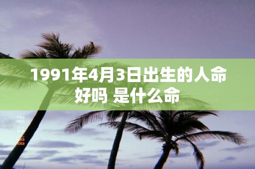 1991年4月3日出生的人命好吗 是什么命