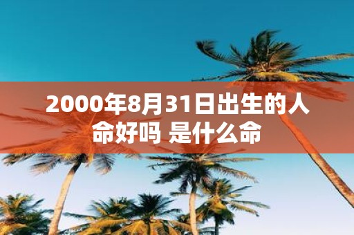 2000年8月31日出生的人命好吗 是什么命