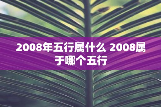 2008年五行属什么 2008属于哪个五行