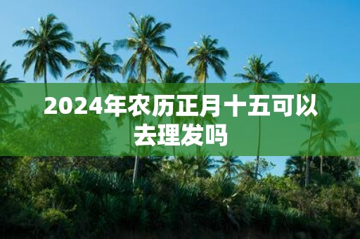 2025年农历正月十五可以去理发吗