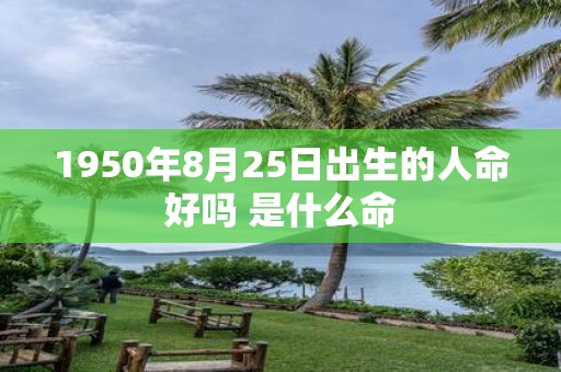 1950年8月25日出生的人命好吗 是什么命