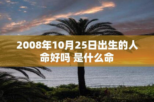 2008年10月25日出生的人命好吗 是什么命