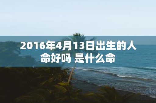 2016年4月13日出生的人命好吗 是什么命