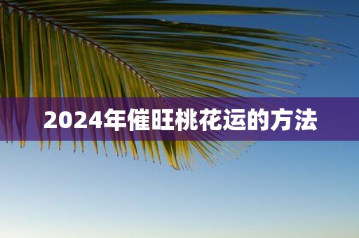 2025年催旺桃花运的方法