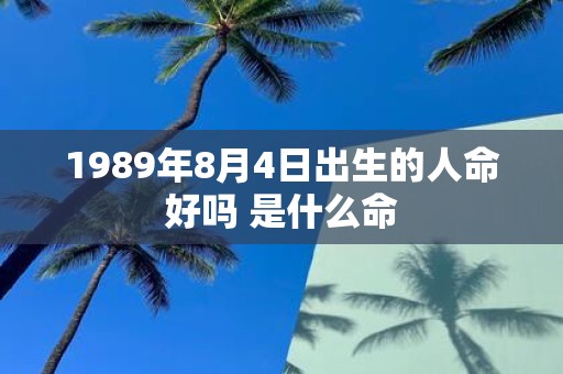 1989年8月4日出生的人命好吗 是什么命