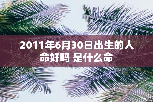 2011年6月30日出生的人命好吗 是什么命