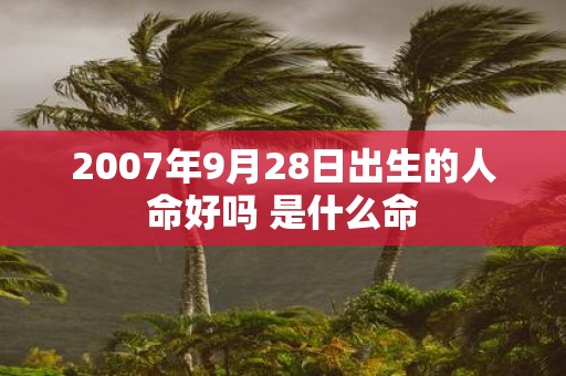 2007年9月28日出生的人命好吗 是什么命