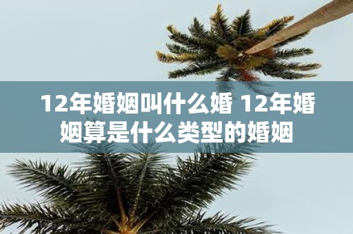 12年婚姻叫什么婚 12年婚姻算是什么类型的婚姻