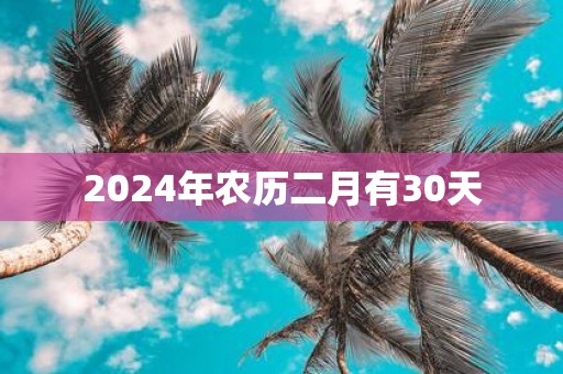 2025年农历二月有30天