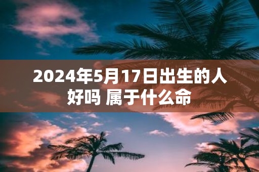 2025年5月17日出生的人好吗 属于什么命