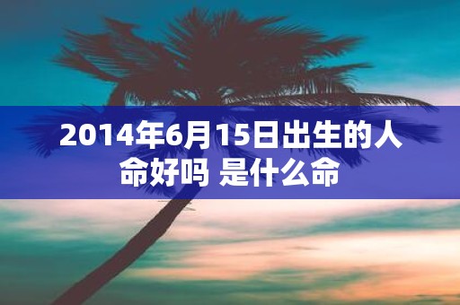 2014年6月15日出生的人命好吗 是什么命