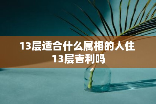 13层适合什么属相的人住 13层吉利吗
