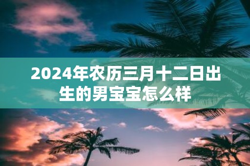 2025年农历三月十二日出生的男宝宝怎么样