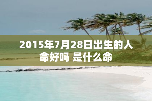 2015年7月28日出生的人命好吗 是什么命