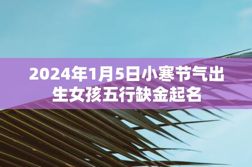 2025年1月5日小寒节气出生女孩五行缺金起名