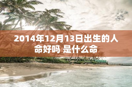 2014年12月13日出生的人命好吗 是什么命