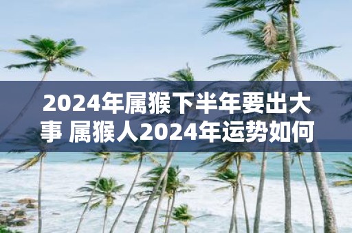 2025年属猴下半年要出大事 属猴人2025年运势如何