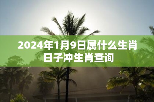 2025年1月9日属什么生肖 日子冲生肖查询