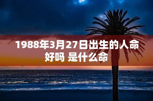 1988年3月27日出生的人命好吗 是什么命
