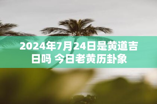 2025年7月24日是黄道吉日吗 今日老黄历卦象