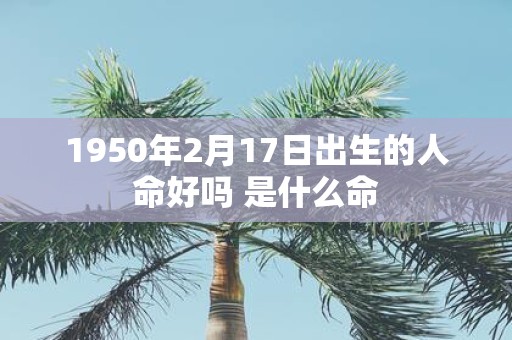 1950年2月17日出生的人命好吗 是什么命