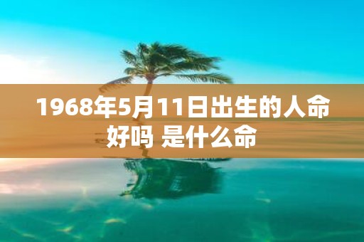 1968年5月11日出生的人命好吗 是什么命