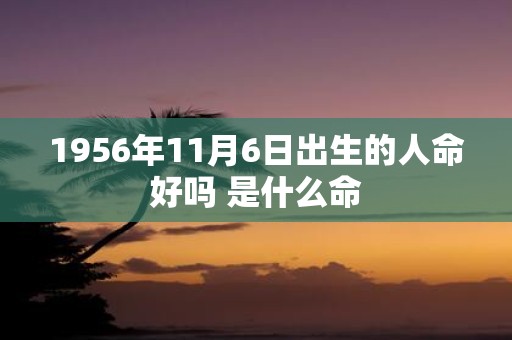 1956年11月6日出生的人命好吗 是什么命