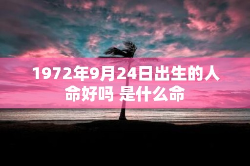 1972年9月24日出生的人命好吗 是什么命