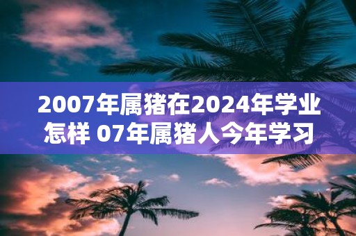 2007年属猪在2025年学业怎样 07年属猪人今年学习运势