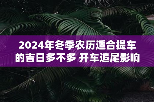 2025年冬季农历适合提车的吉日多不多 开车追尾影响风水么