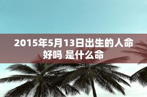 2015年5月13日出生的人命好吗 是什么命