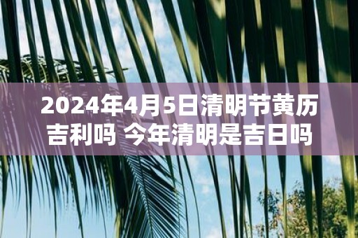 2025年4月5日清明节黄历吉利吗 今年清明是吉日吗
