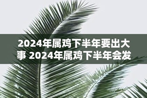 2025年属鸡下半年要出大事 2025年属鸡下半年会发生什么