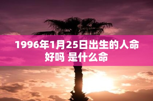 1996年1月25日出生的人命好吗 是什么命